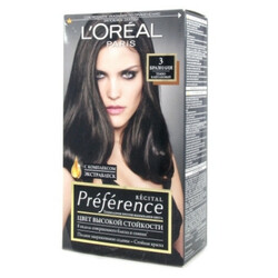 L`Oreal. Краска для волос RECITAL Preference тон 3 1шт (3600521355312)