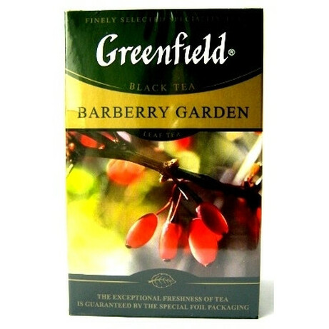 Greenfield. Чай Гринфилд Барберри Гарден черный с ягодами и ароматом барбариса 100г (4820022862990)