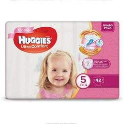 Huggies. Підгузники Huggies Ultra Comfort для дівчаток, 5(12-22 кг), 42 шт(565392)