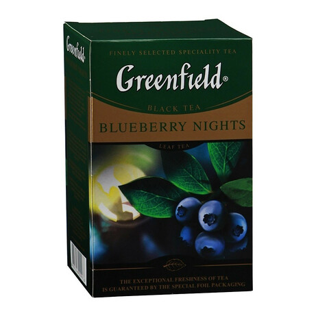 Greenfield. Чай черный Greenfield Blueberry Nights 100г (4820022865410)