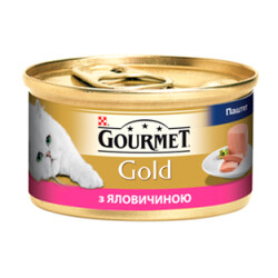 Gourmet. Влажный корм для кошек Gold Pate Beef 85 г(419032)