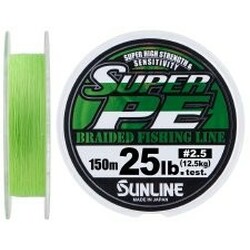 Sunline . Шнур New Super PE 150м (салат.) №2.5-0.260мм 25LB-12.5кг (1658.08.91)