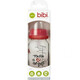 Bibi. Пляшка антиколиковая для годування з супер міцного скла, Bibi " Папа кращий" 120 мл, 0м