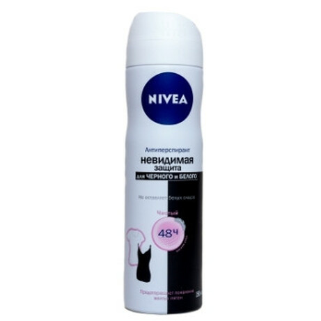 Nivea. Дезодорант-спрей Clear Невидимий захист для чорного і білого 150 мл   (4005808585281)