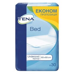 Tena. Одноразові пелюшки всмоктуючі Tena Bed Normal 60x60, 30 шт(7322540525427)