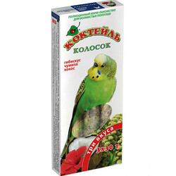 Природа.  Лакомства для папугаев Коктейль колосок Гибискус, чумиза, кокос 90 г(4823082400959)