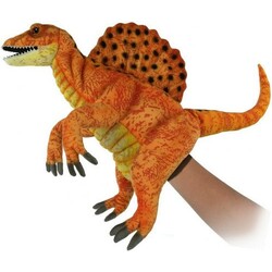 Hansa.Спинозавр золотой Hansa 42 см, реалистичная мягкая игрушка на руку (4806021977606)