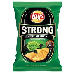 Чипсы Lay`s Strong картофельные к пиву со вкусом васаби 120г. ( 5900259073860)
