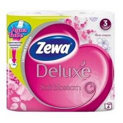 Zewa. Трехслойна туалетний папір Deluxe Soft Blossom, 4 рулони, 21 м, 150 лист. (060133)