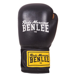 Benlee Rocky Marciano. Перчатки боксерские EVANS 12oz -Кожа -черные (4250818818557)