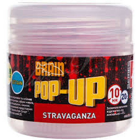 Brain. Бойлы Pop-Up F1 Stravaganza (клубника с икрой) 12mm 15g (1858.04.60)