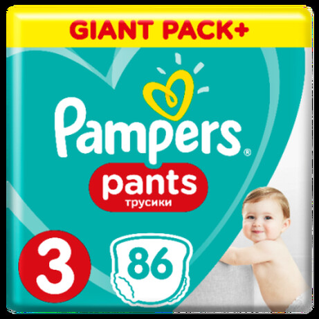 Pampers. Трусики-підгузники Pampers Pants Box Розмір 3(Midi) 6-11 кг, 86 шт(994295)