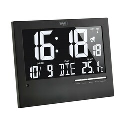 TFA. Часы настенные цифровые с автоматическим подсвечиванием, 230x31(80)x185 мм  (604508)