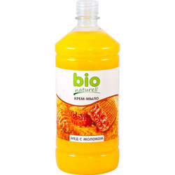 Bio naturell. Крем-мыло Мед с молоком запаска 1000 мл(4820168431500)
