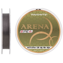 Favorite.  Шнур Arena PE 150м(silver gray)  №0.175/0.071mm 3.5lb/1.4kg   (1693.10.88)