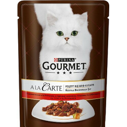 Gourmet. Влажный корм для кошек Gourmet A la Carte Beef & Vegetables 85 г(7613035505254)