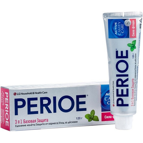 Perioe. Зубная паста LG Perioe Active Cavity Care Сила фтора 120 г  (068832)
