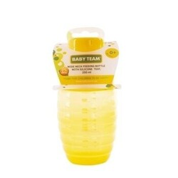 Baby Team. Пляшка з широкою шийкою Baby Team, 250 мл, жовтий(1002)