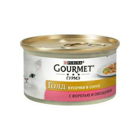 Gourmet. Gold Кусочки в подливке с форелью и овощами (7613032611378)