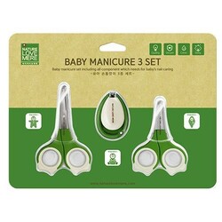 NatureLoveMere. Детский маникюрный набор, ножницы и кусачки 0M+, 3M+, 9M+ "Newborn to Infant Set" (8