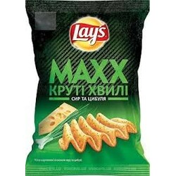 Чіпси Lay's Maxx картопляні із смаком сиру і лука, 120г( 5900259079954)