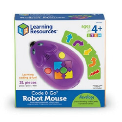 Learning Resources. Игровой STEM-набор LEARNING RESOURCES – МЫШКА (программируемая игрушка, карточки