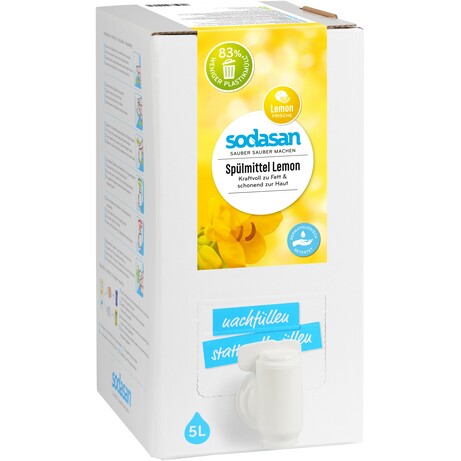Sodasan. Органическое жидкое средство-концентрат для мытья посуды Лимон 5 л (4019886002172)