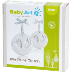 Baby Art.  Набор для создания отпечатка ручки и ножки малыша Baby Art Мое чистое касание с блестками