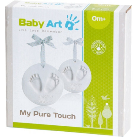 Baby Art.  Набор для создания отпечатка ручки и ножки малыша Baby Art Мое чистое касание с блестками