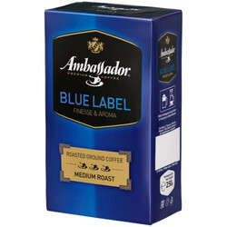 Ambassador. Кофе молотый Ambassador Blue Label 250 г ( 7612654000041)