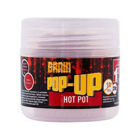 Brain. Бойлы Pop-Up F1 Hot pot (специи) 14mm 15g(1858.04.71)