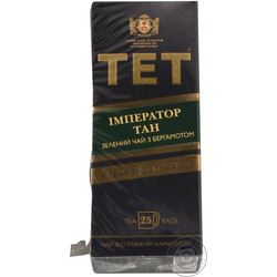ТЕТ. Чай зеленый ТЕТ Император Тан с ароматом бергамота 25*2г-уп (5060207694117)