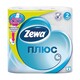 Zewa Plus. Двухслойная туалетная бумага, 4 рулона*23м (003308)