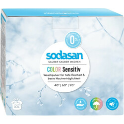 Sodasan.Стиральный порошок Color sensitive для детского белья, для белых и цветных вещей. 1,2 кг (40