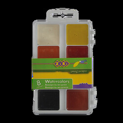 ZiBi. Фарби акварельні 8 кольорів в пластиковій упаковці(4824004028114)