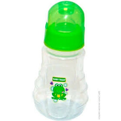 Baby Team. Пляшка для годування ергономічної форми з силіконовою соскою, 0мес+ 150 мл(1405)