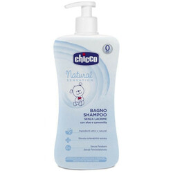Chicco. Шампунь для ванни "Chicco Natural Sensation" Без сліз, з дозатором, 500 мл(8058664066605)