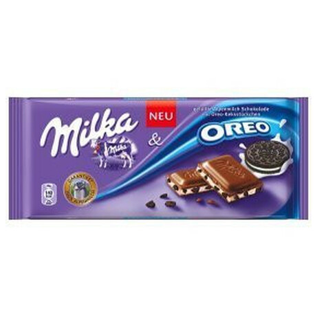 Milka. Шоколад  крем с печеньем орео 100гр(7622210755452)