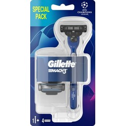Gillette. Бритва Mach 3, з 4 змінними касетами(7702018425297)