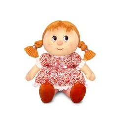 Lava. Мягкая игрушка Кукла Маруся в ситцевом платье (26,5 см, музыкальная) (LA8061F)