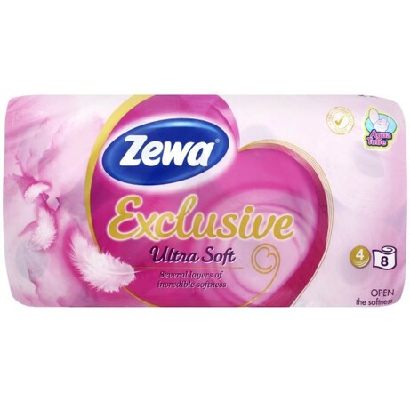 Zewa. Туалетний папір 4-слойная Exclusive 8 шт 150 листів(7322541046532)