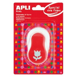 Apli Kids. Дырокол фигурный для бумаги в форме тюльпана, красный (8410782132998)