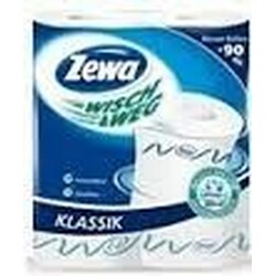 Zewa Classic. Двухслойные кухонные полотенца Wisch Weg белые, 86 листов, 2 рулона (7711)
