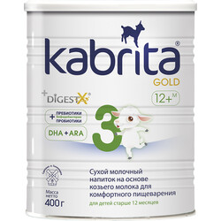 Молочная смесь Kabrita (Кабрита) 3 Gold на козьем молоке (12 + мес), 400г (007397)