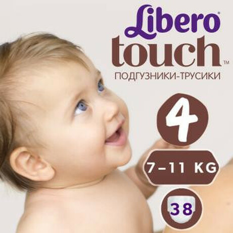 Libero. Подгузники-трусики Libero Touch Pants 4 (7-11 кг)  38 шт (770216)