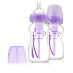 Dr. Brown's. Дитяча пляшка для годування з широкою шийкою, 270 мл, 2 шт. Фіолетовий (WB92505 -