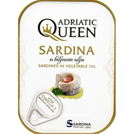 Adriatic Queen. Сардины в масле 105гр(3850160502169)