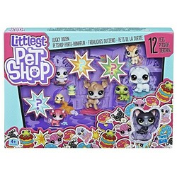 Hasbro.Игровой набор Littlest Pet Shop 12 счастливых петов (E3034)
