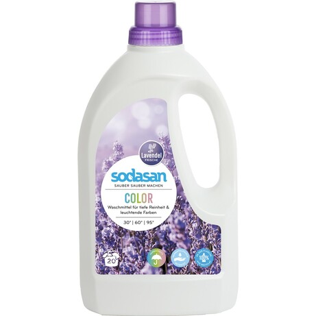 Sodasan. Органическое жидкое средство для стирки Color Lavender 1.5 л (4019886015097)