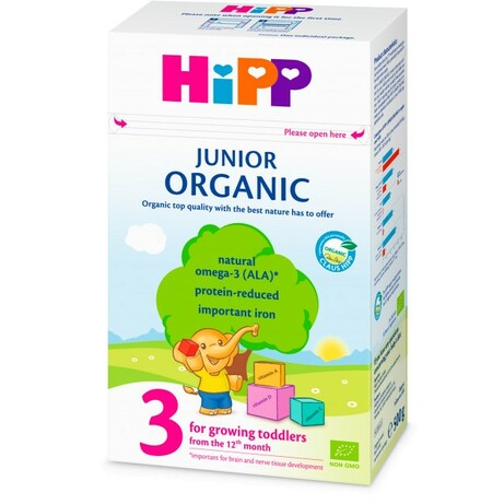 HiPP 3 Organic, (Junior) 12 мес.+, 500 гр. (9062300139331)
